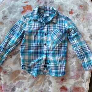 Blue Plaid Kids Shirt